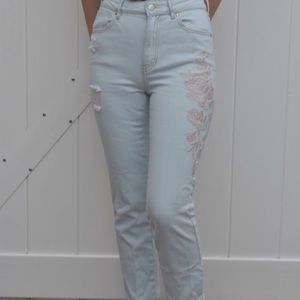 PacSun Kendall & Kylie Embroidered Mom Jeans